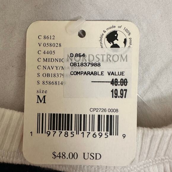 Free People Intimately Slam Dunk Top Size Medium Blue White - Picture 6 of 9